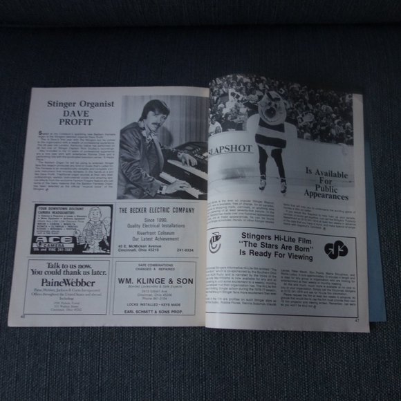 Vintage Hockeytime Cincinnati Stingers vs Houston Aeros Program November 30 1977 - Picture 9 of 15